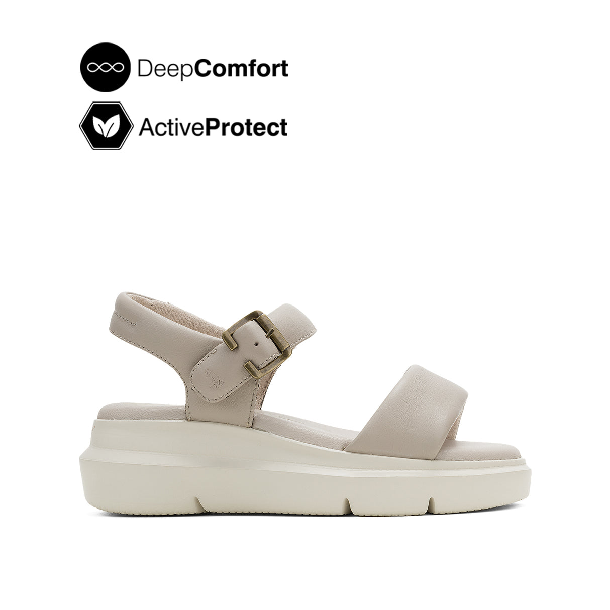 Uplift Qtr Strap Women's Sandals - Light Taupe Leather