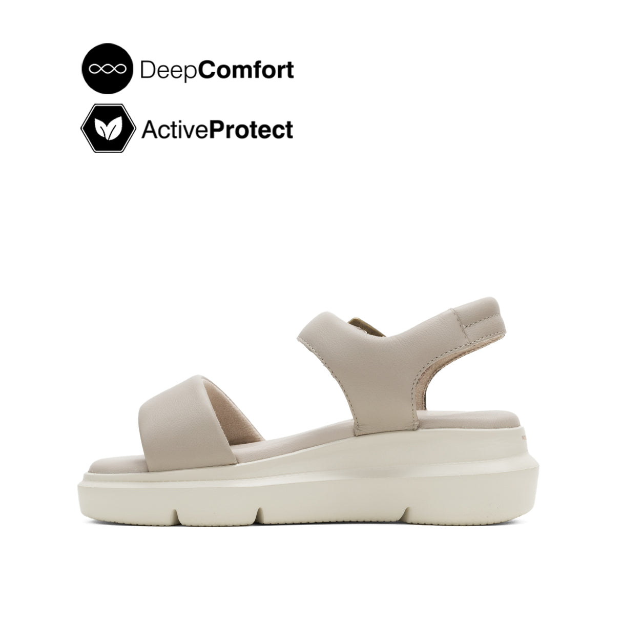 Uplift Qtr Strap Women's Sandals - Light Taupe Leather