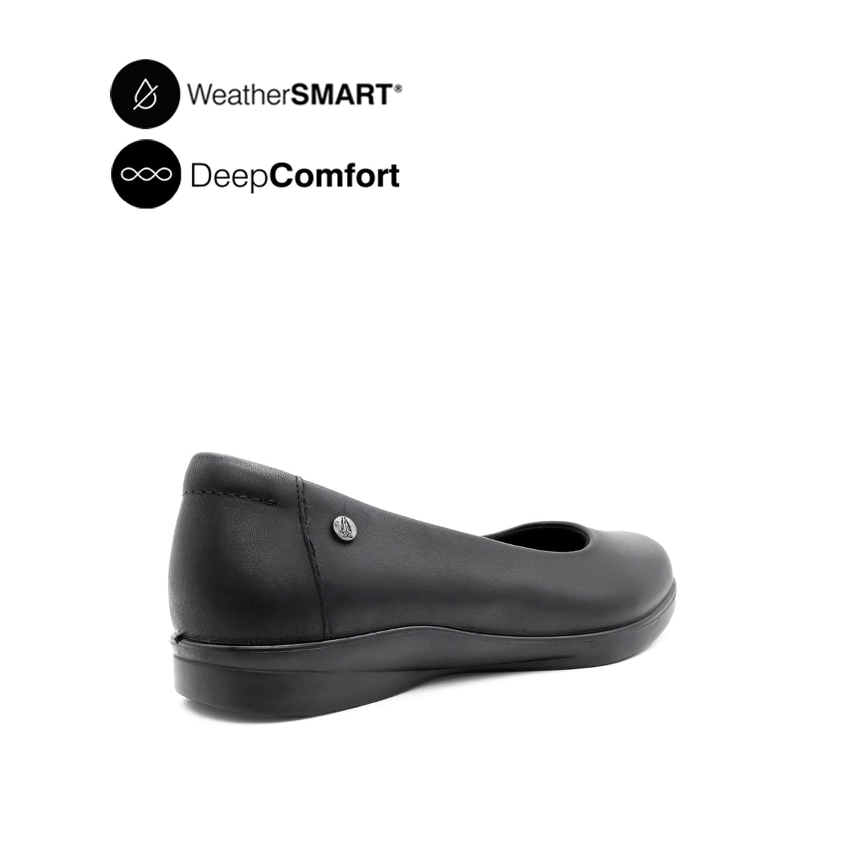 Kate Slip On PT Women's Shoes - Black Leather WP