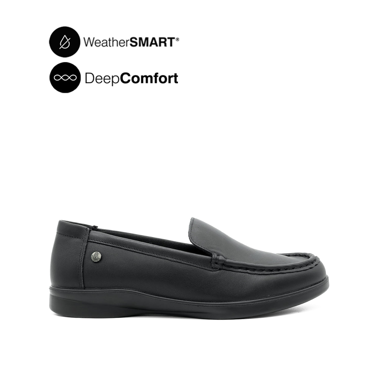 Kate Venetian Women's Shoes - Black Leather WP