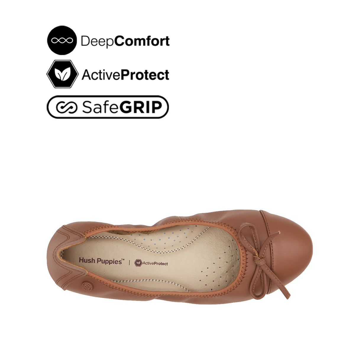 Georgie Bow Toe Cap Women's Shoes - Brown Leather