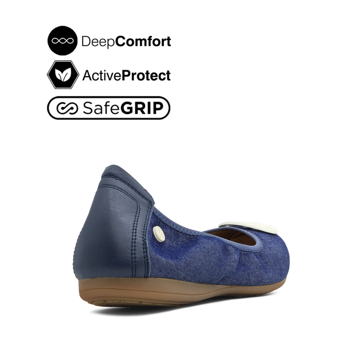 Georgie Medallion Women's Shoes - Denim Blue Fabric Leather