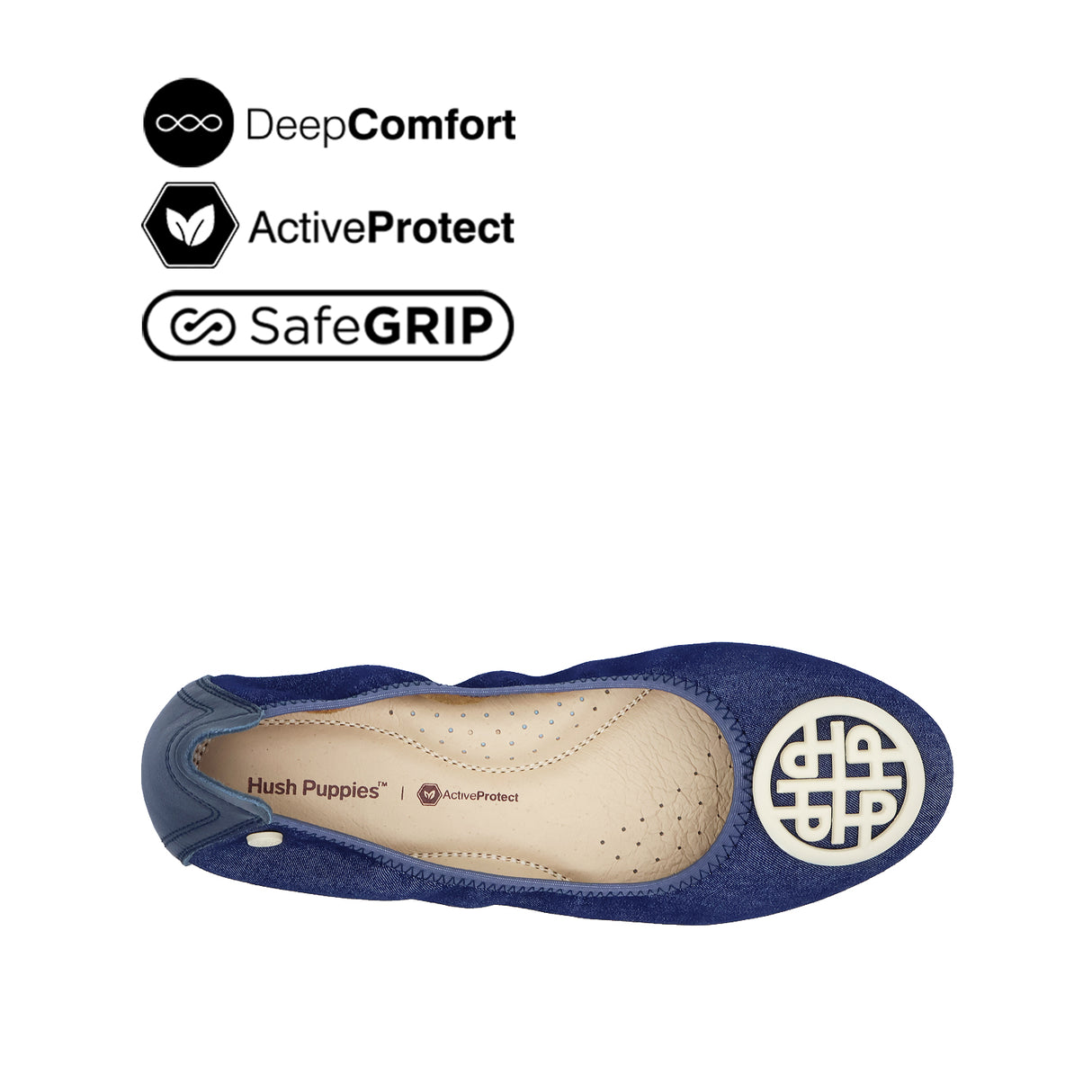 Georgie Medallion Women's Shoes - Denim Blue Fabric Leather