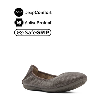 Georgie Slip On Pt Women's Shoes - Brown Monogram Fabric Leather