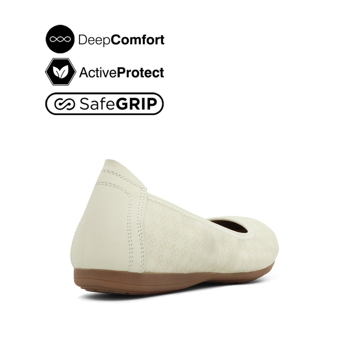Georgie Slip On Pt Women's Shoes - Cream Monogram Fabric Leather