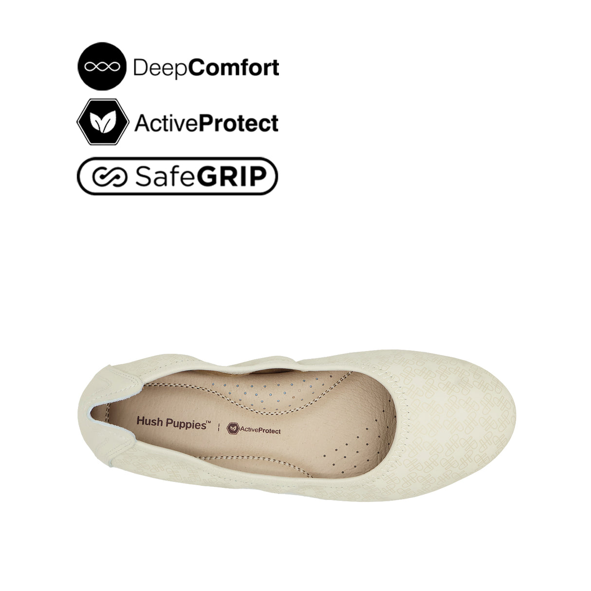 Georgie Slip On Pt Women's Shoes - Cream Monogram Fabric Leather
