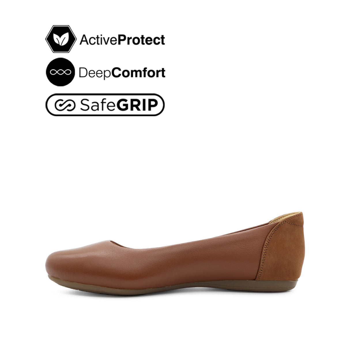 Georgie Plain Toe Women's Shoes - Tan Leather