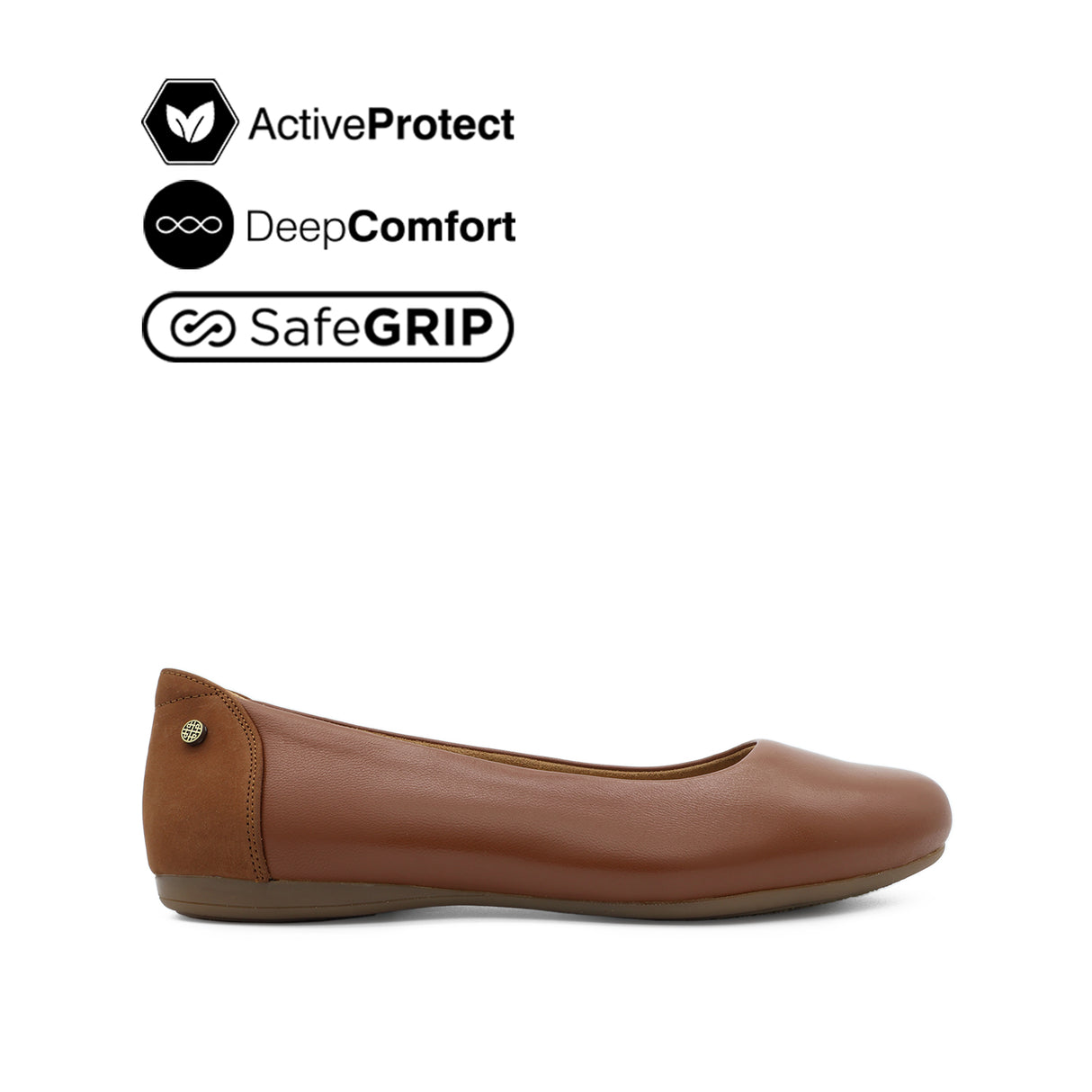 Georgie Plain Toe Women's Shoes - Tan Leather