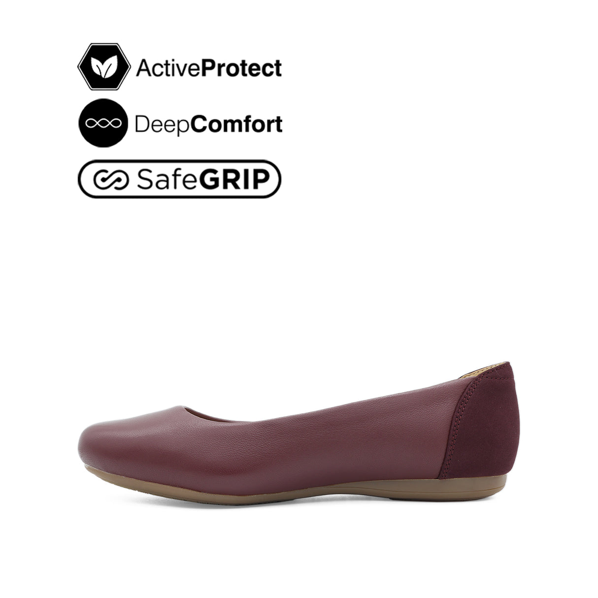 Georgie Plain Toe Women's Shoes - Wine Leather