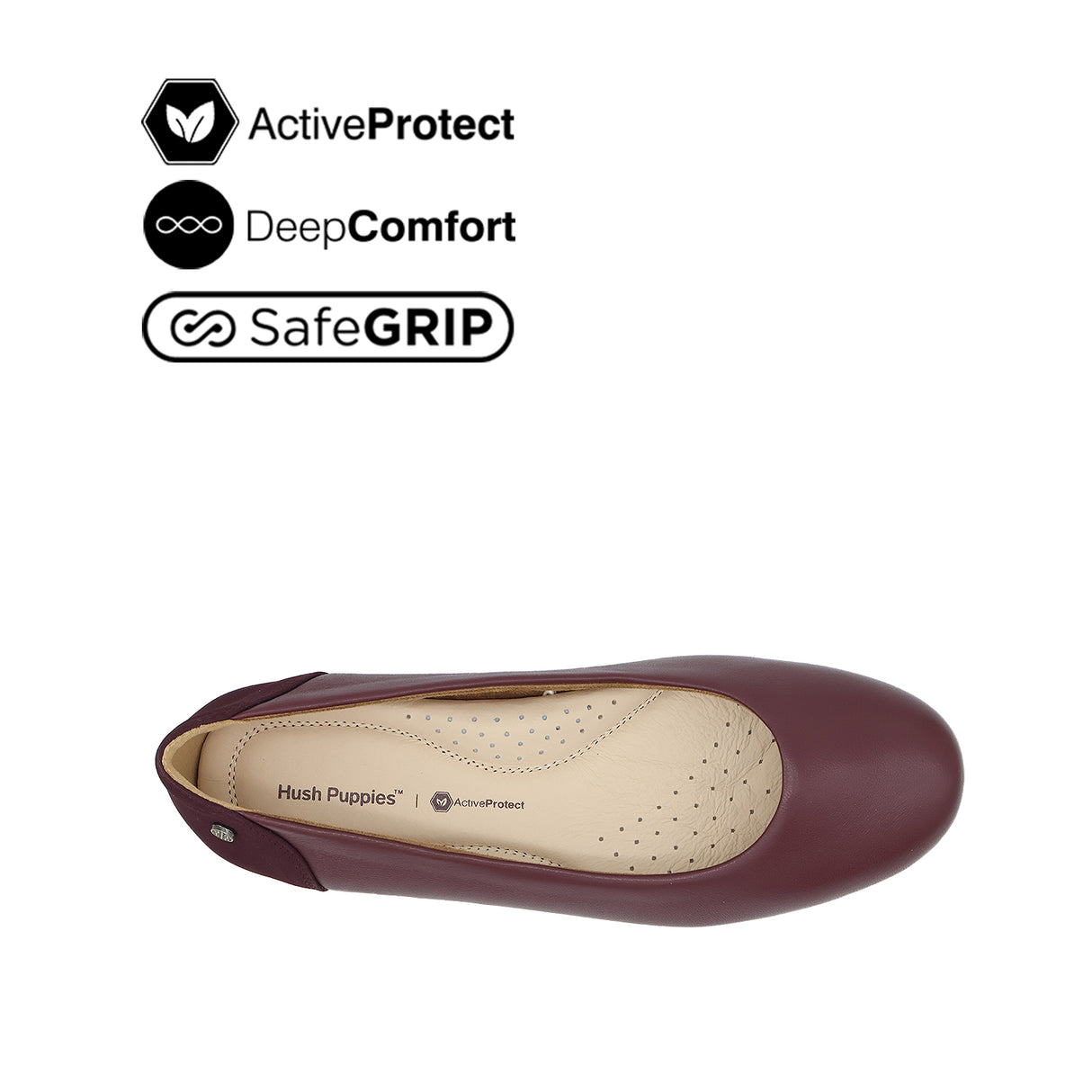 Georgie Plain Toe Women's Shoes - Wine Leather