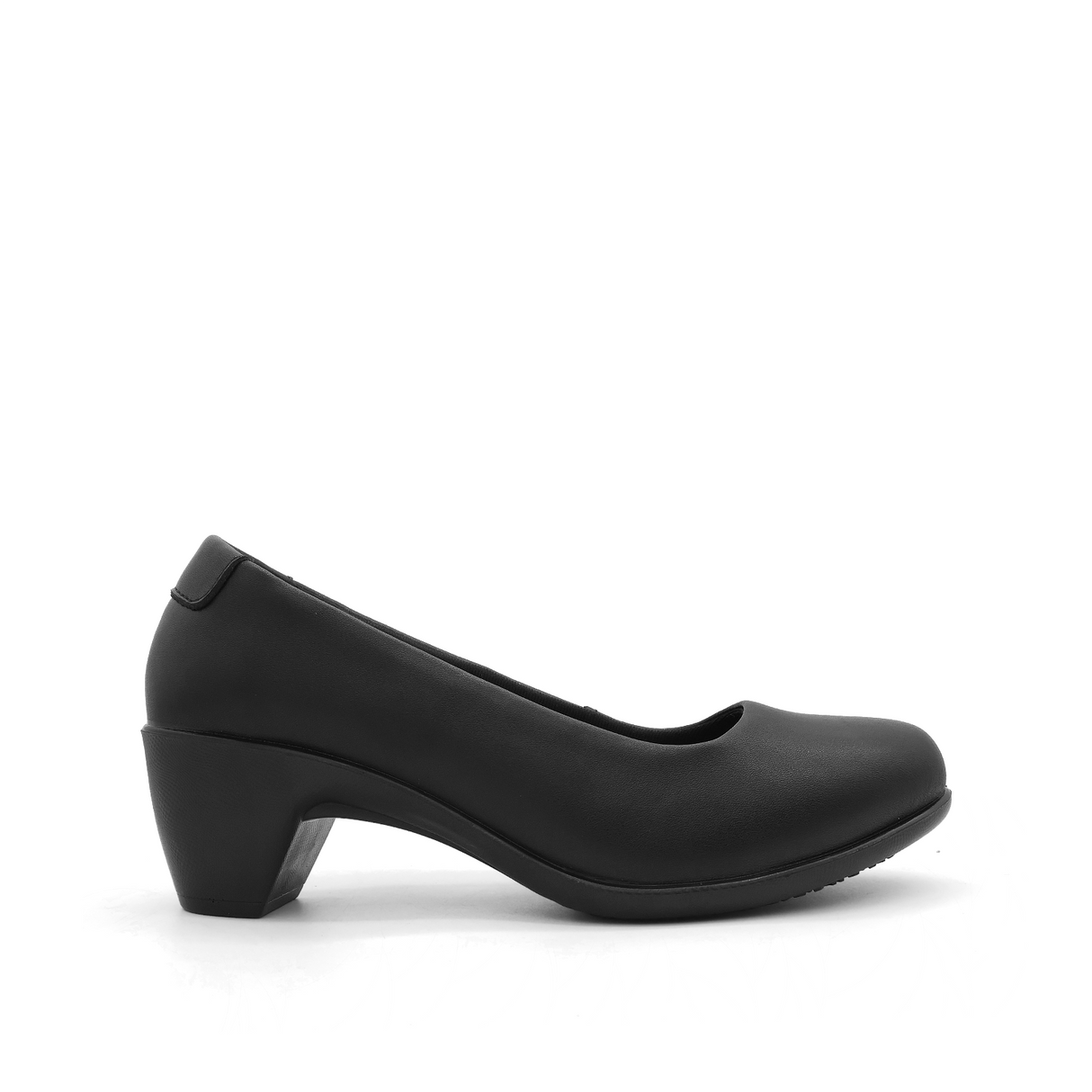 Soleil Pump Women's Shoes - Black Coated Leather