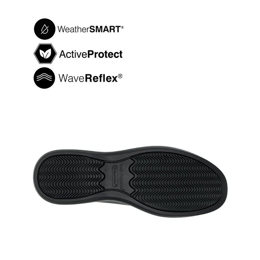 Fanni Slip On Women's Shoes - Black Leather Waterproof