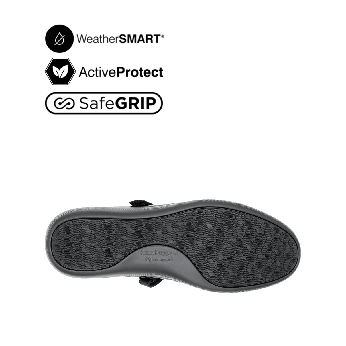 Gracie Mary Jane Plain Toe Women's Shoes - Black Leather Waterproof