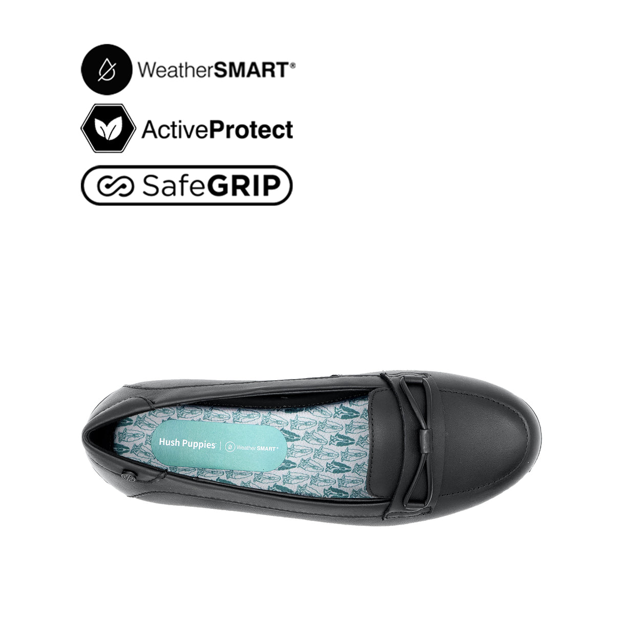 Gracie Venetian Women's Shoes - Black Leather Waterproof