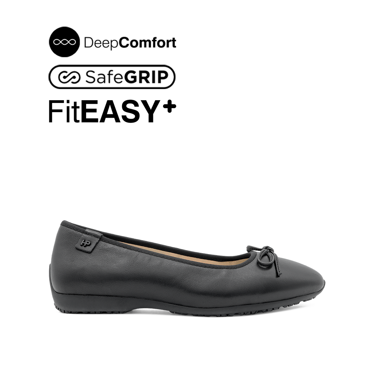 Nicollete Bow Women's Shoes - Black Leather