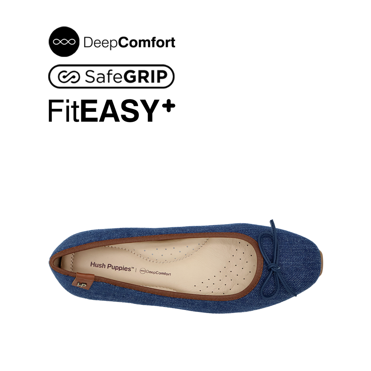 Nicollete Bow Women's Shoes - Denim Tan Leather