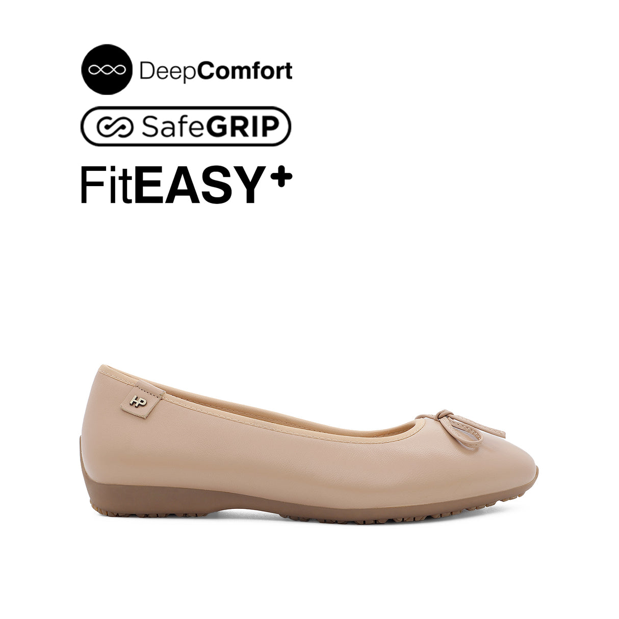 Nicollete Bow Women's Shoes - Nude Leather