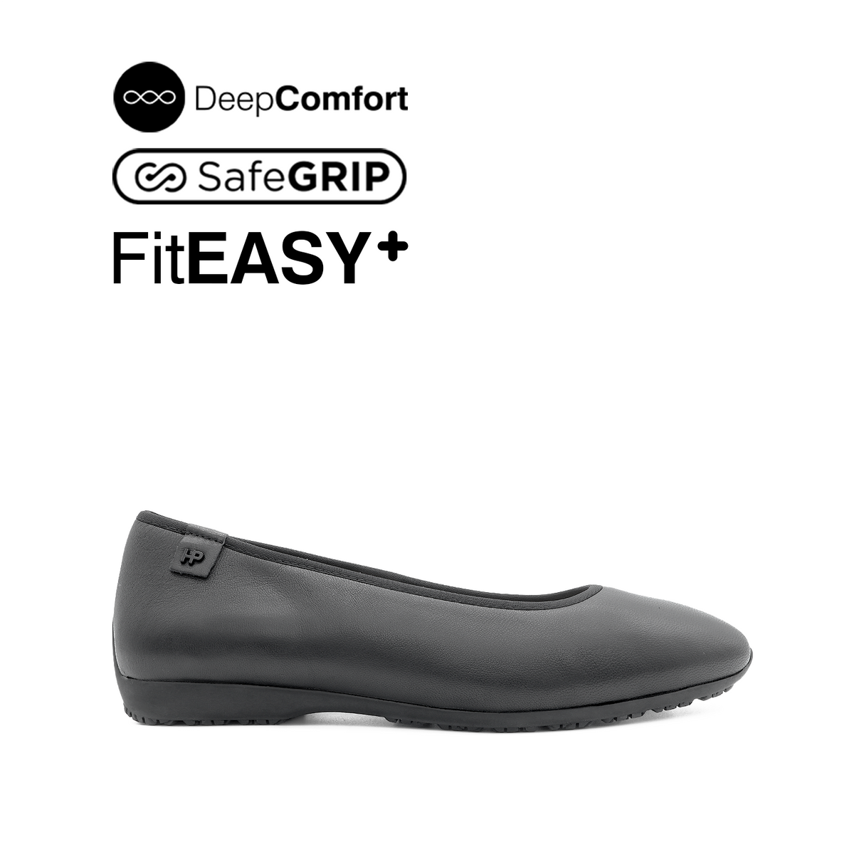 Nicollete Plain Toe Women's Shoes - Black Leather