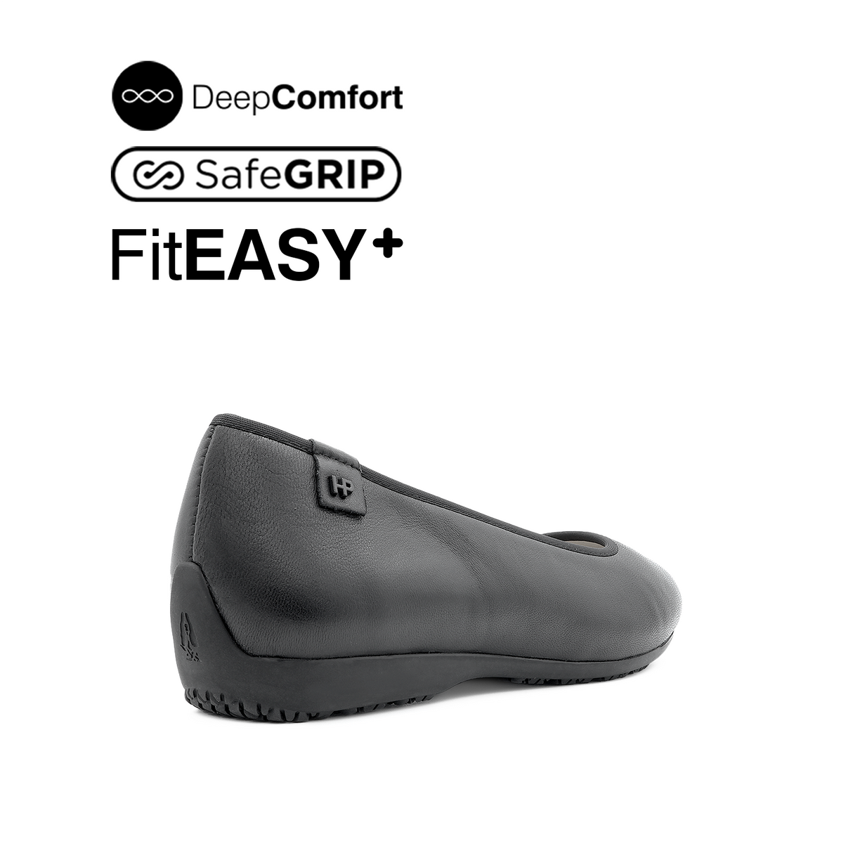 Nicollete Plain Toe Women's Shoes - Black Leather