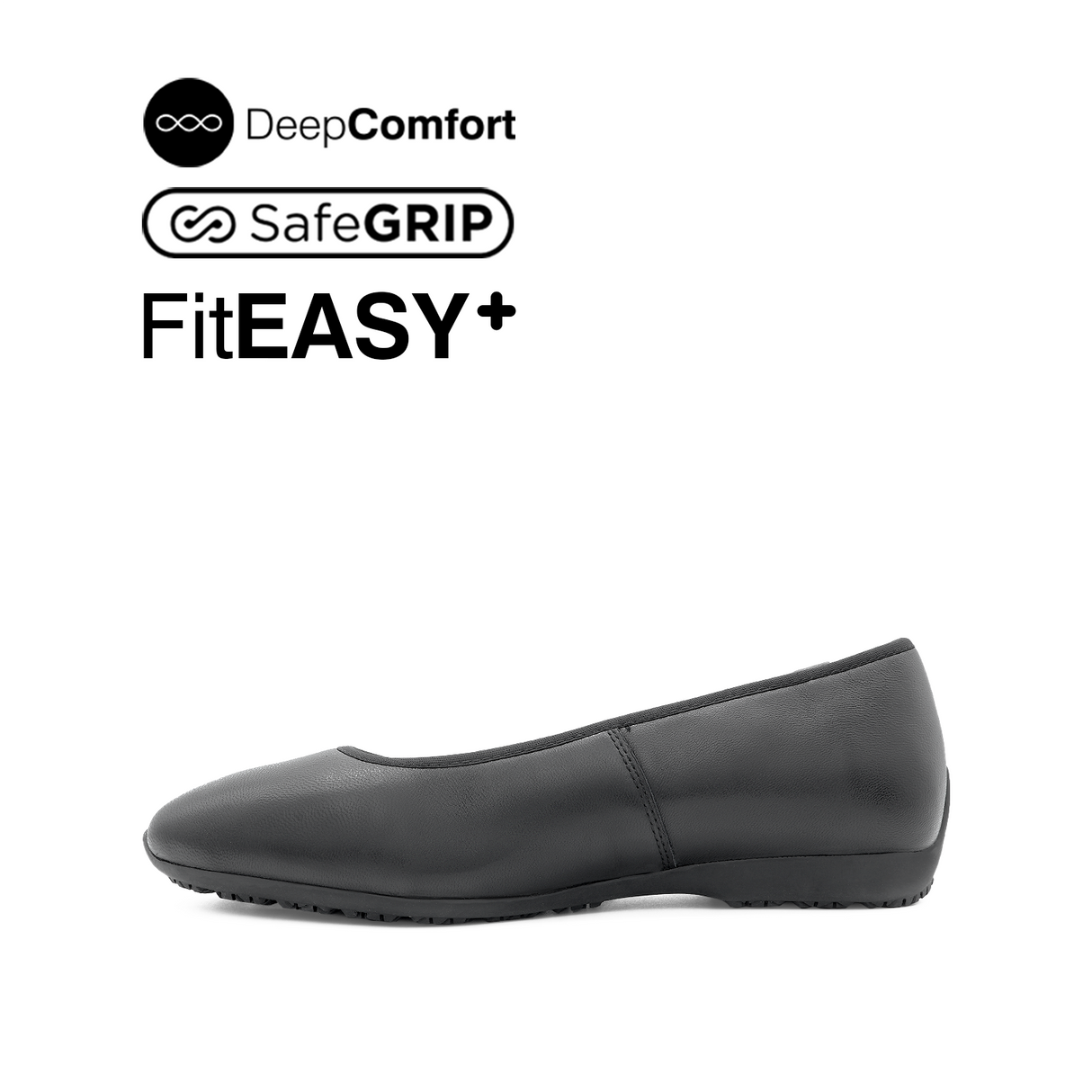 Nicollete Plain Toe Women's Shoes - Black Leather