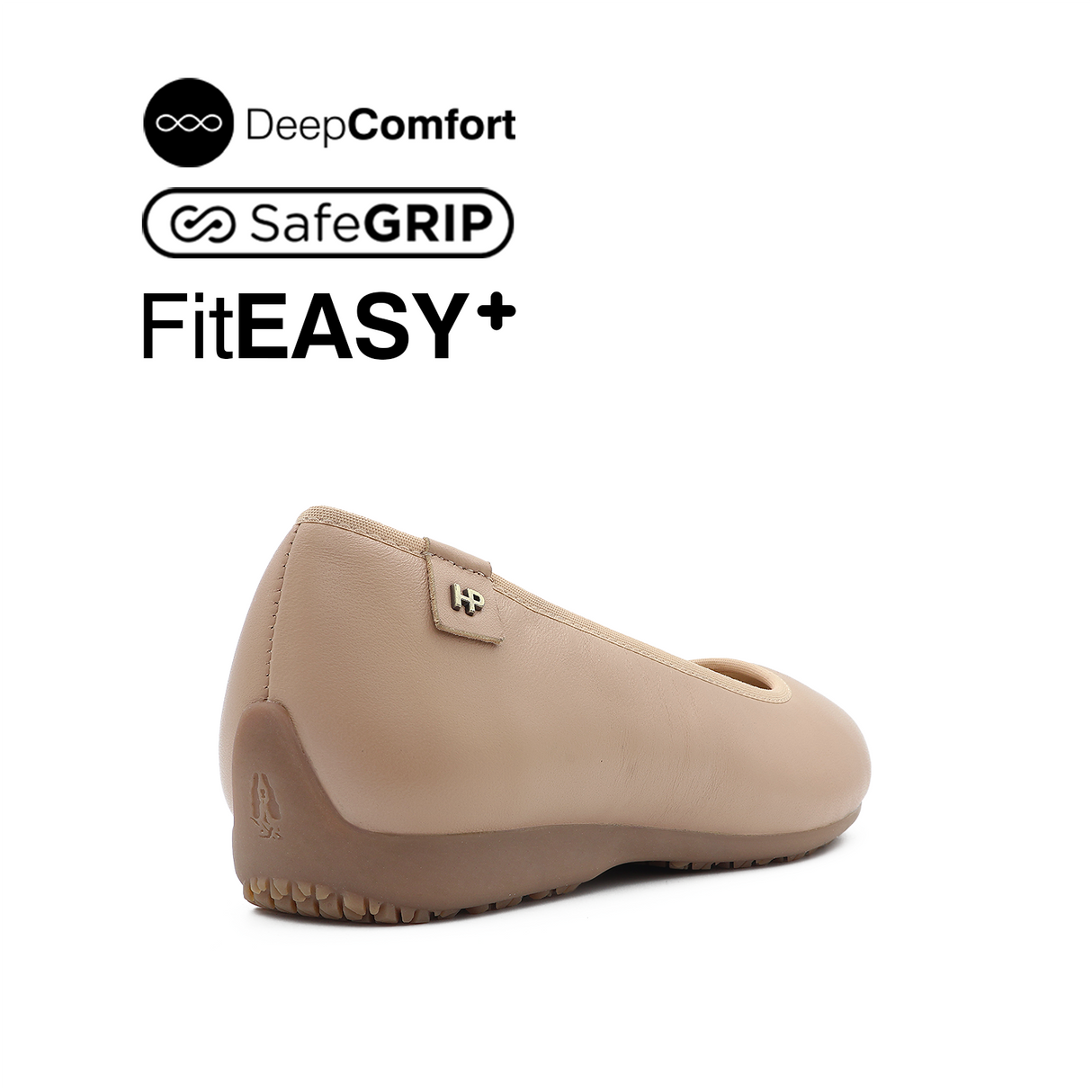 Nicollete Plain Toe Women's Shoes - Nude Leather