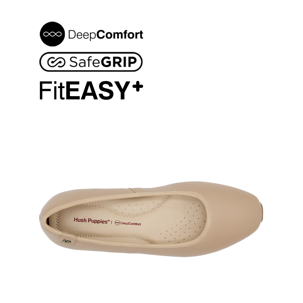 Nicollete Plain Toe Women's Shoes - Nude Leather