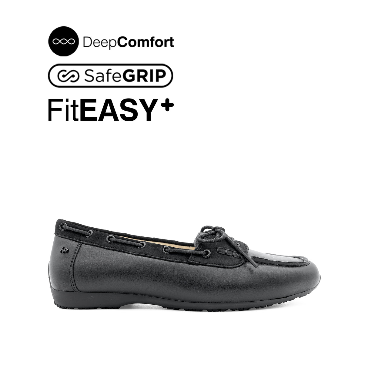 Nicollete Slip On Venetian Women's Shoes - Black Leather