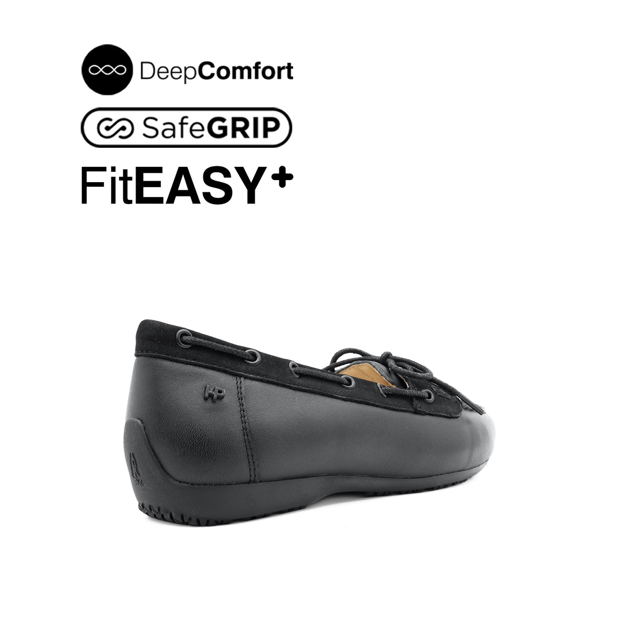 Nicollete Slip On Venetian Women's Shoes - Black Leather