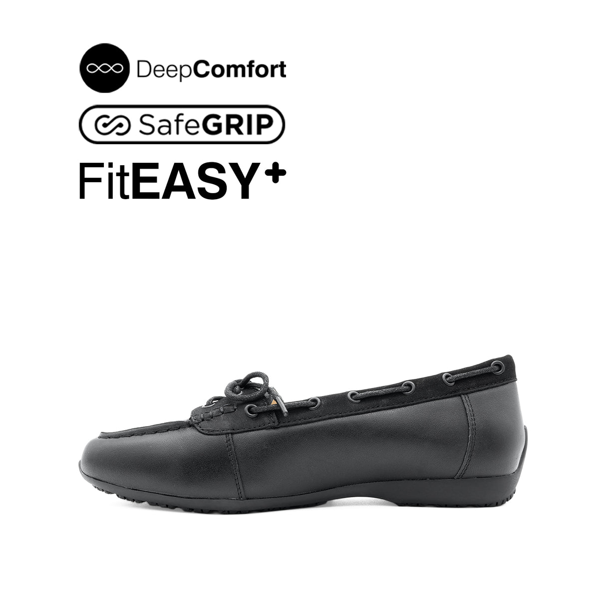 Nicollete Slip On Venetian Women's Shoes - Black Leather