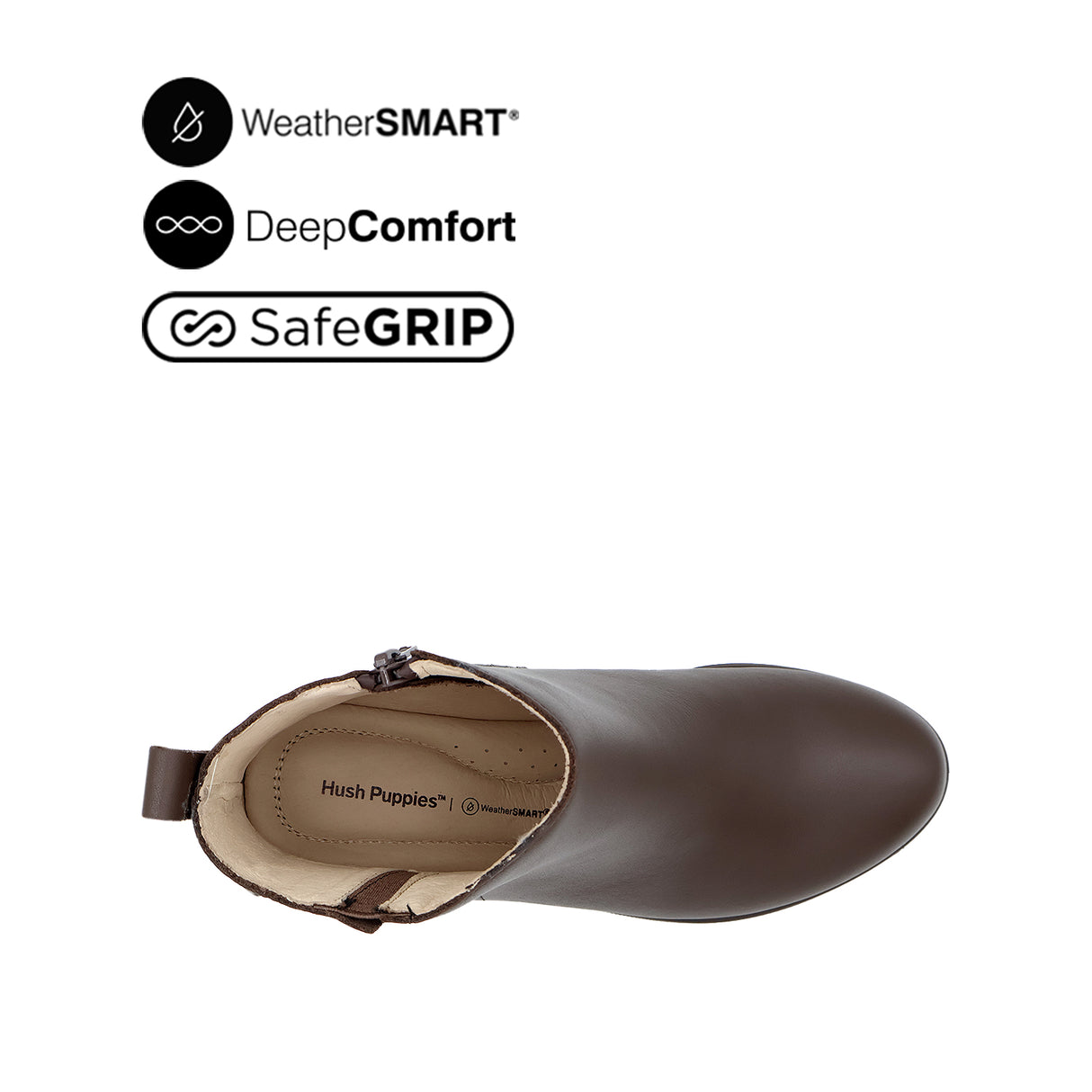 Paris Wedge Women's Boots - Brown Leather