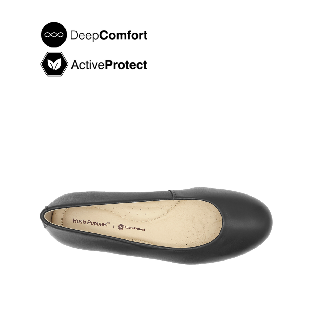 Ruby Slip On PT Women's Shoes - Black Leather Hush Puppies Philippines
