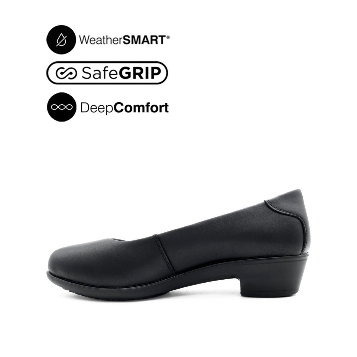 Sadie Pump Slip On Women's Shoes - Black Leather Waterproof Hush Puppies Philippines