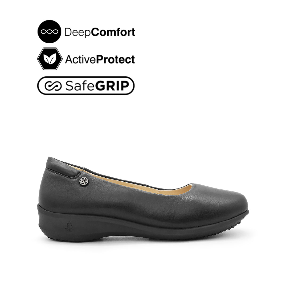Scarlett Slip On Women's Shoes - Black Leather