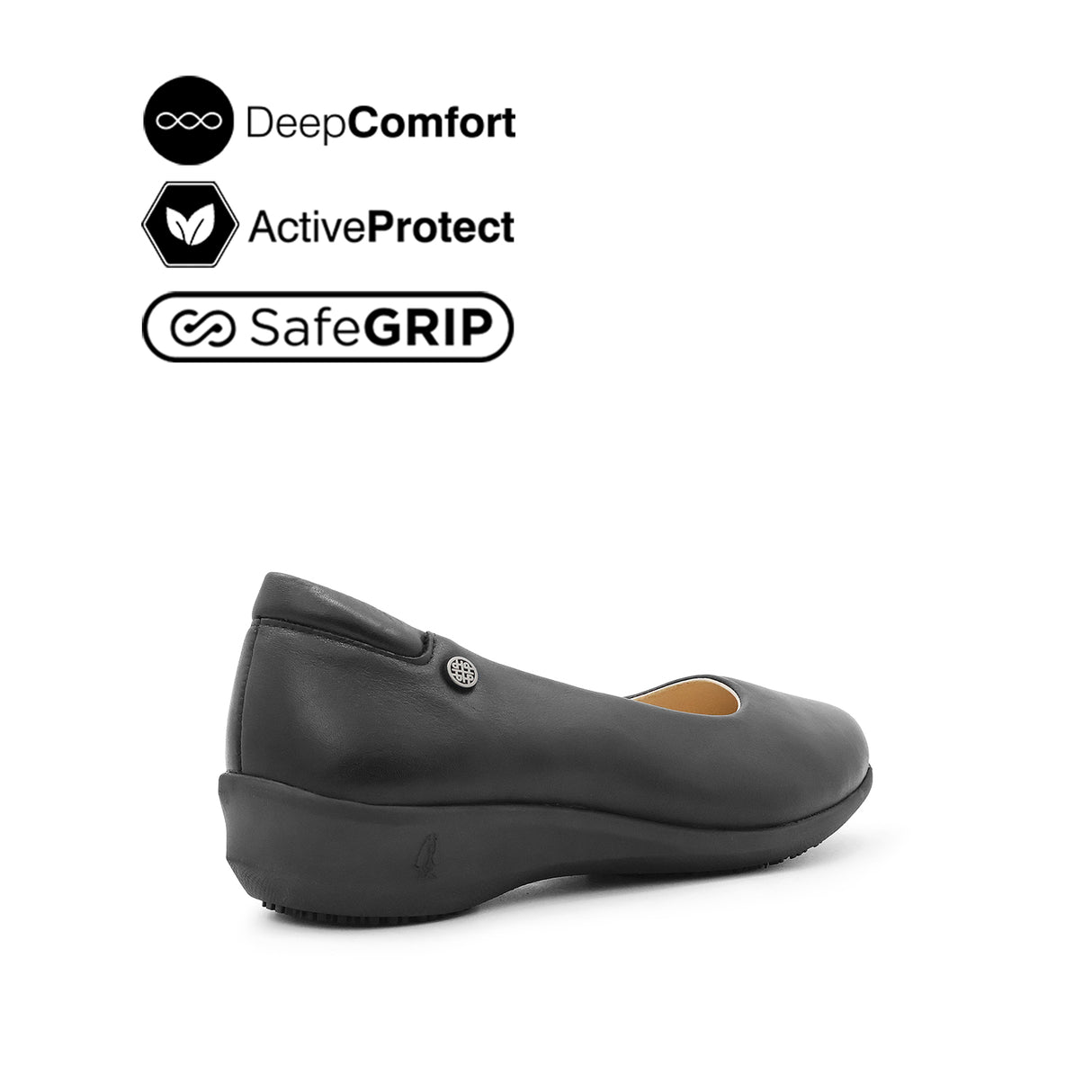 Scarlett Slip On Women's Shoes - Black Leather