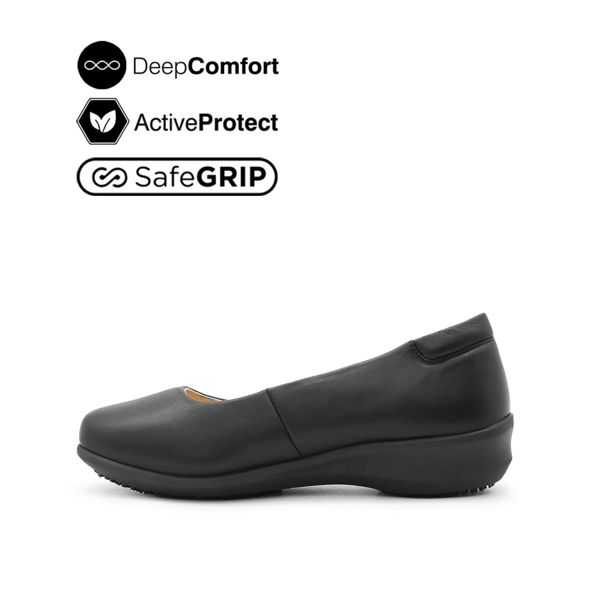 Scarlett Slip On Women's Shoes - Black Leather