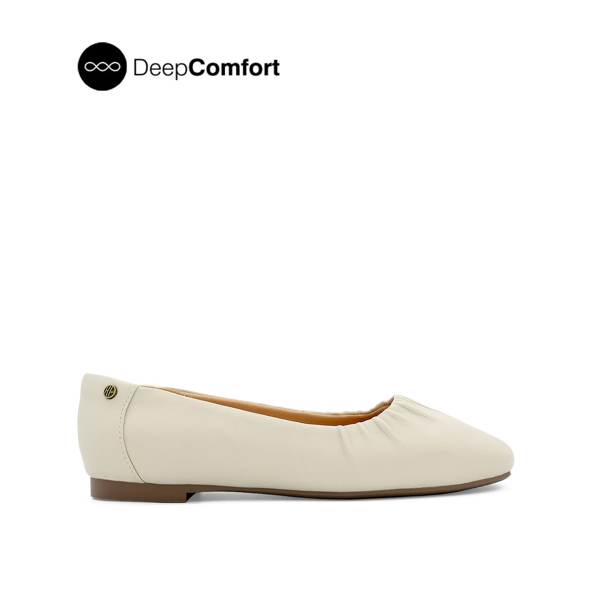Noreen Gathered Women's Shoes - Vanilla Leather