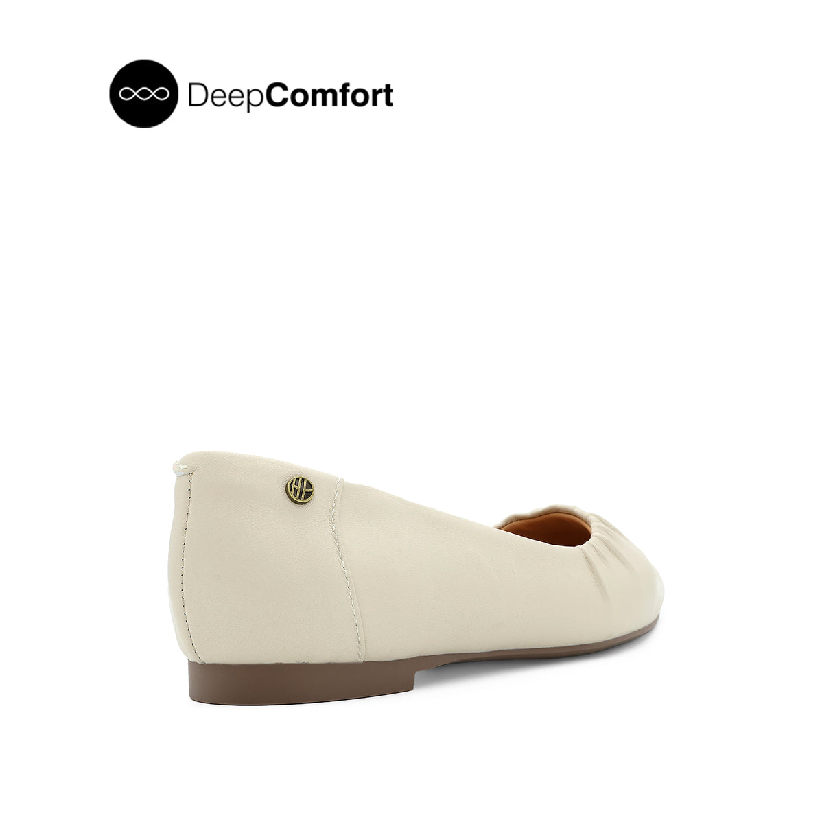 Noreen Gathered Women's Shoes - Vanilla Leather