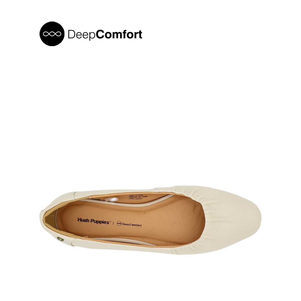 Noreen Gathered Women's Shoes - Vanilla Leather