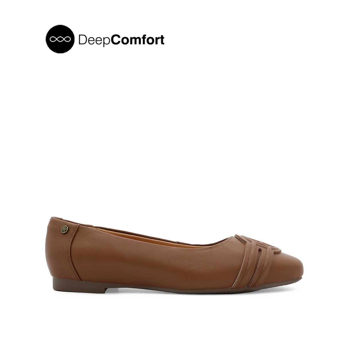 Noreen Medallion Women's Shoes - Tan Leather
