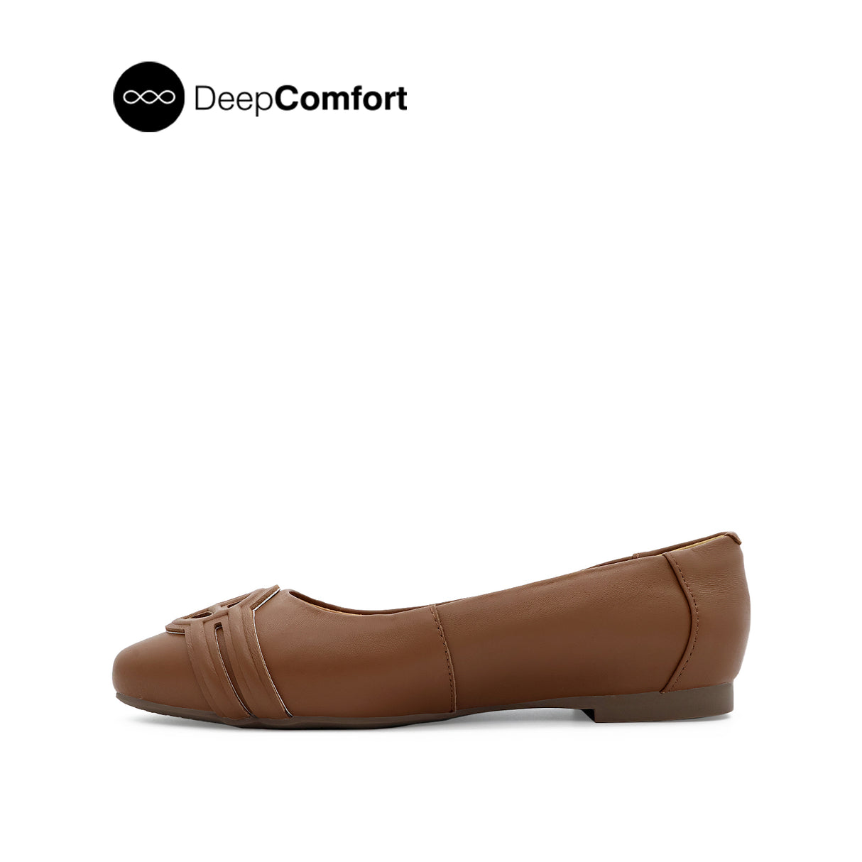 Noreen Medallion Women's Shoes - Tan Leather