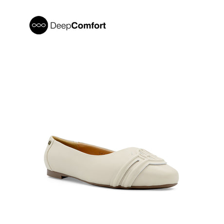 Noreen Medallion Women's Shoes - Vanila Tan Leather