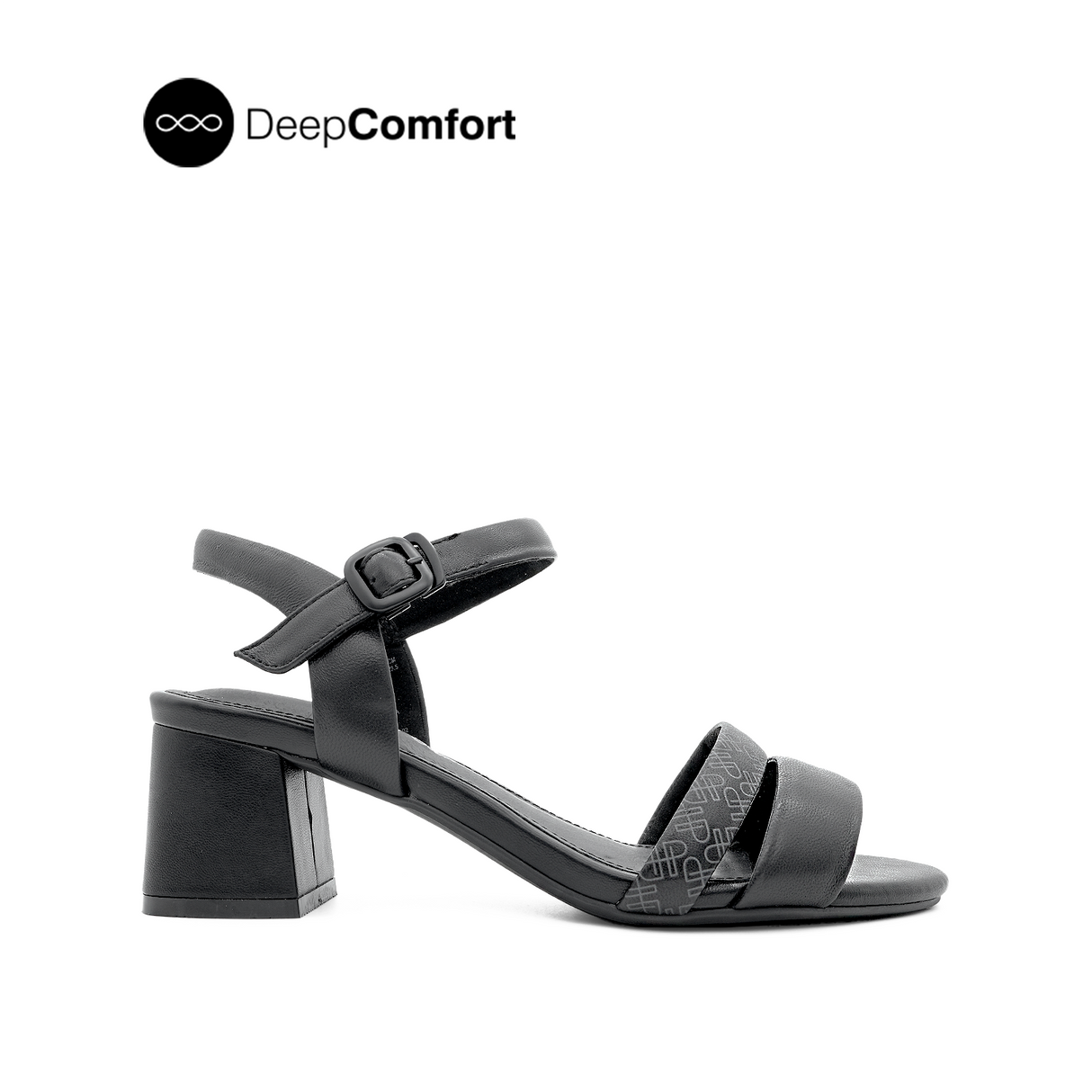 Noelle Backstrap Women's Sandals - Black Leather