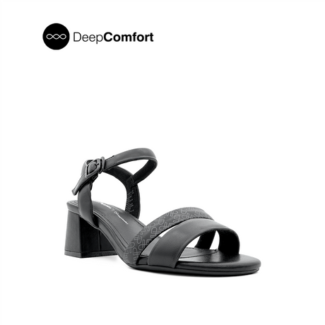 Noelle Backstrap Women's Sandals - Black Leather