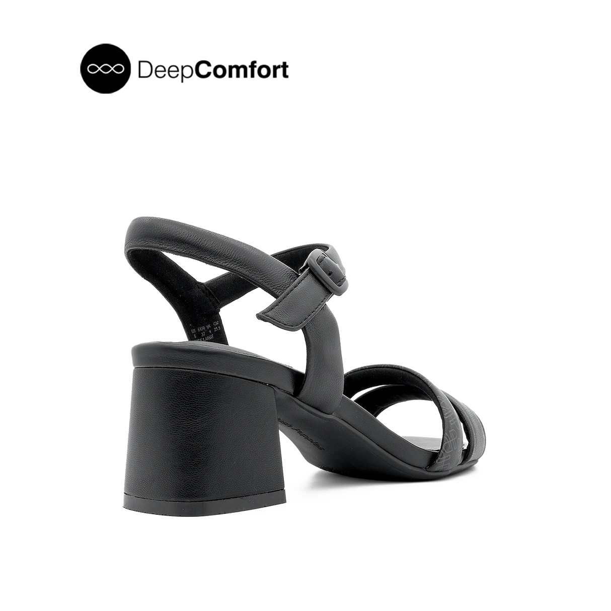 Noelle Backstrap Women's Sandals - Black Leather