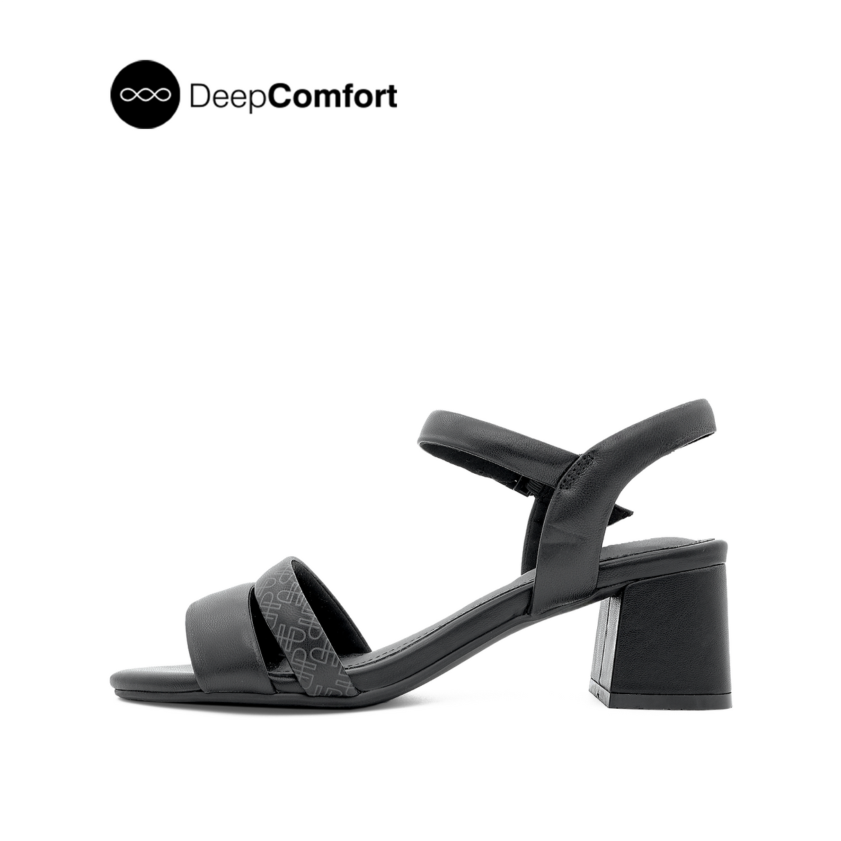 Noelle Backstrap Women's Sandals - Black Leather