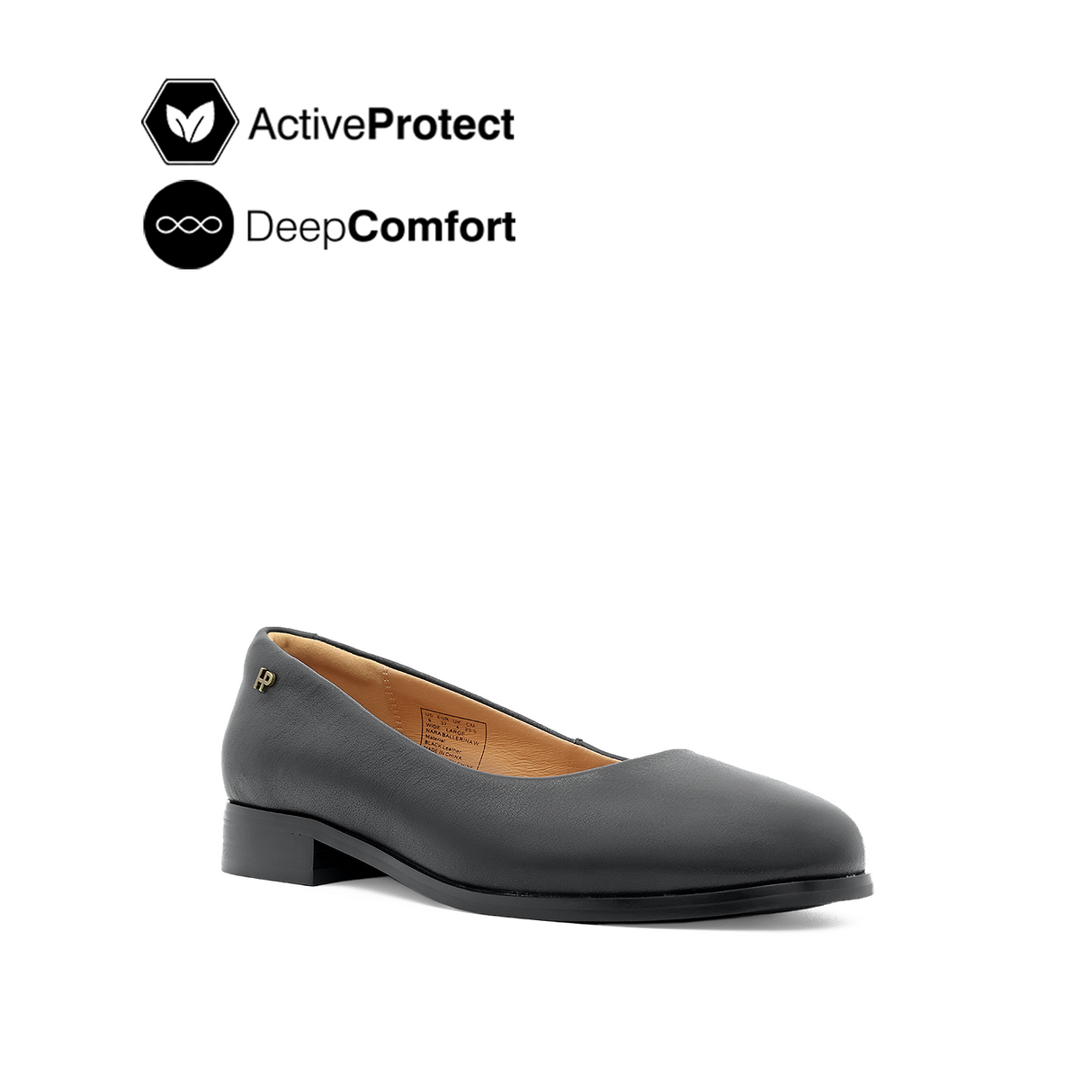 Nara Ballerina Women's Shoes - Black Leather