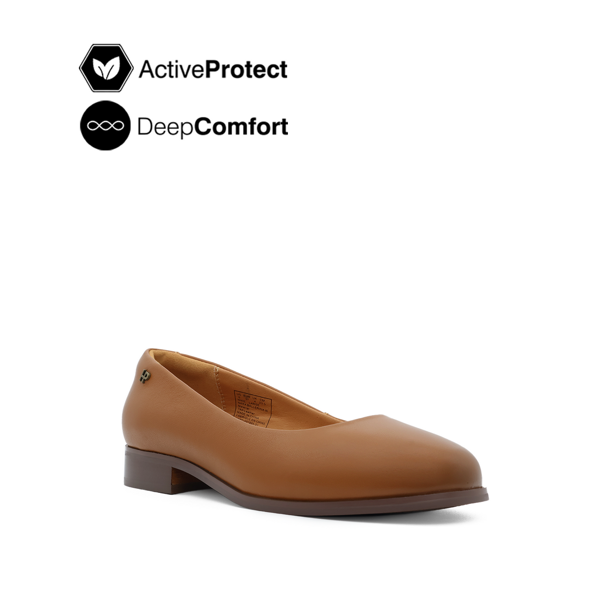 Nara Ballerina Women's Shoes - Tan Leather