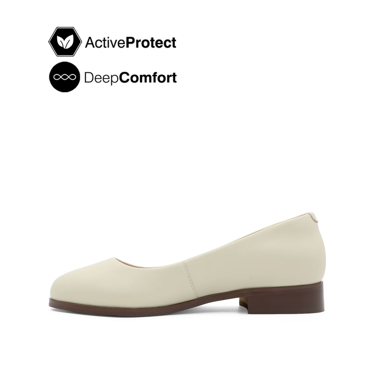 Nara Ballerina Women's Shoes - Vanilla Leather