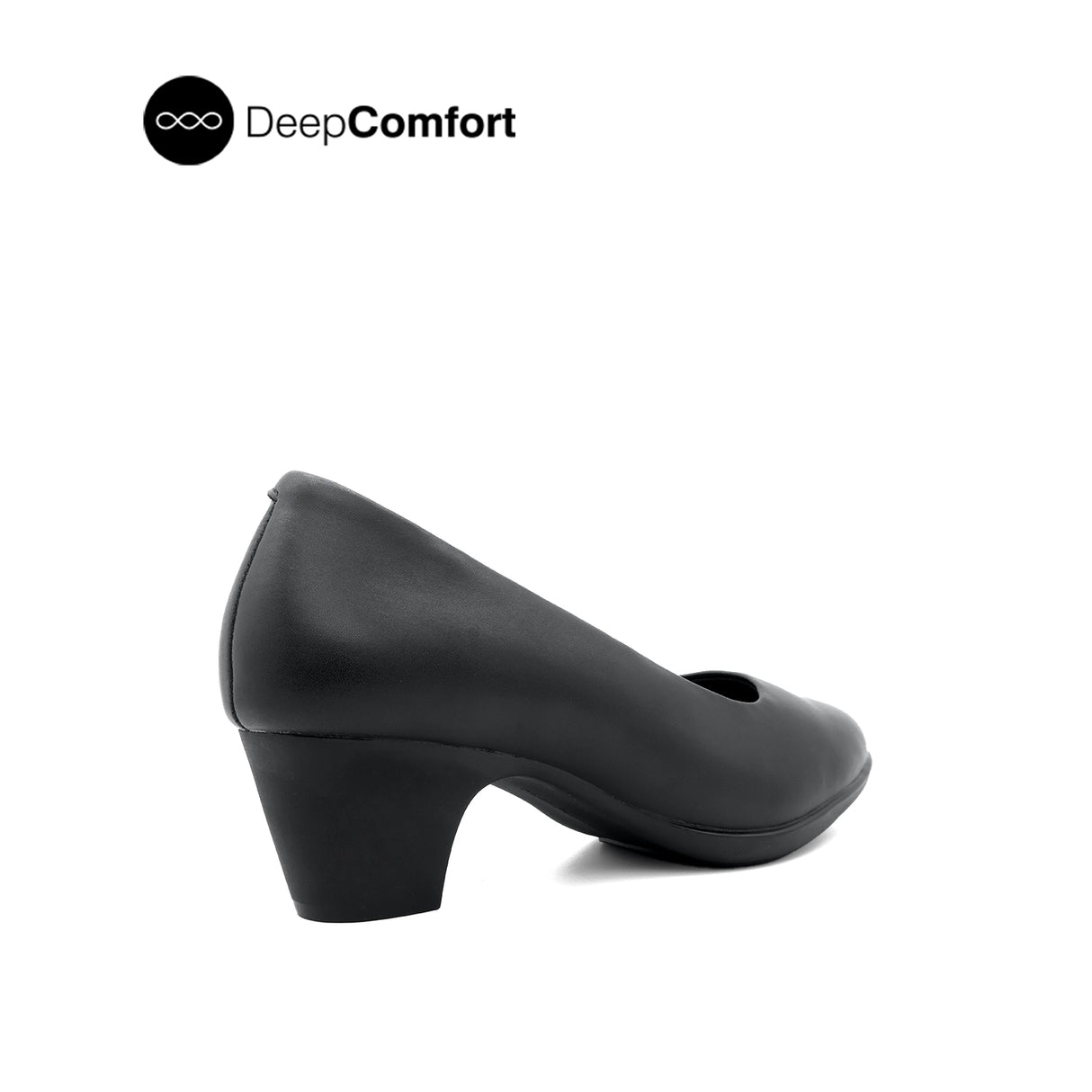 Susie Plain Toe Women's Shoes - Black Coated Leather