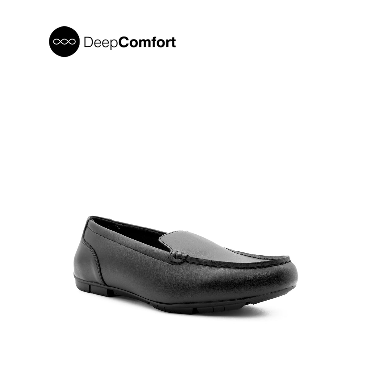 Steph Venetian Women's Shoes - Black Coated Leather